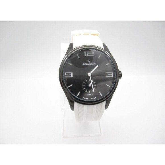 Men Peugeot Quartz 3ATM WR Analog 42mm Round Watch (I14) "New Battery" - Picture 6 of 10